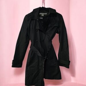 Kenneth Cole Reaction Black Trench Coat